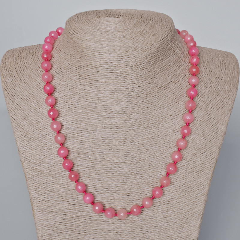 Tourmaline Necklace (synthetic) Faceted Beads, 8 mm diameter, length 49–52 cm
