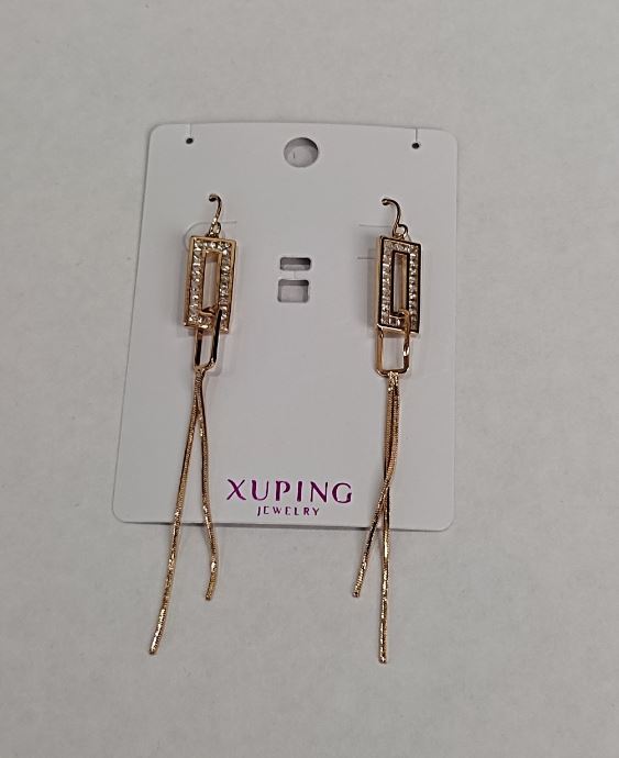 Earrings Xuping 18K Gold Plated with White Crystals