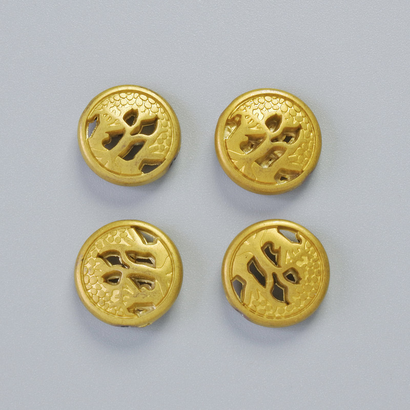 Hematite Bead, Matte Golden Color, 12×4.5 mm ± (4 pcs)