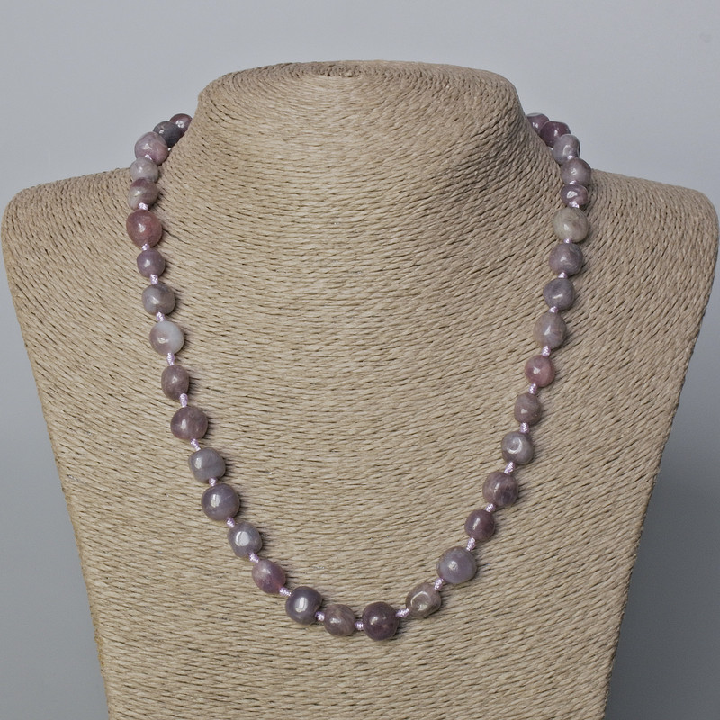 Natural Tourmaline Necklace with Round Polished Beads, 10x10 mm Diameter, 50 cm Length
