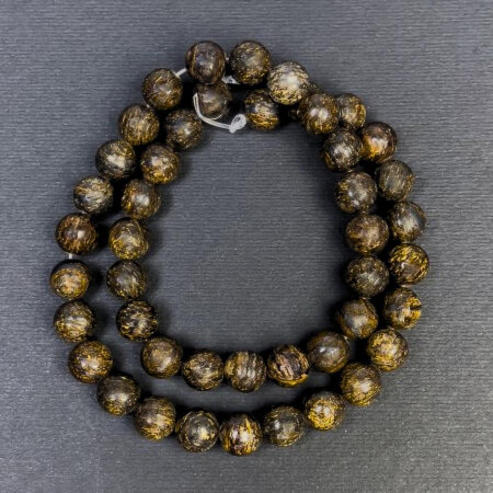 Bronzite Beads, Natural Stone, Smooth Round Beads, 8.5 mm diameter ±, 1.5 mm hole diameter ±, 38 cm length ±