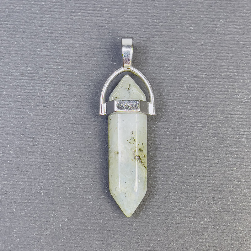 Labradorite Pendant - Hexagonal Crystal with Ball on Top, 8×31×41 mm+