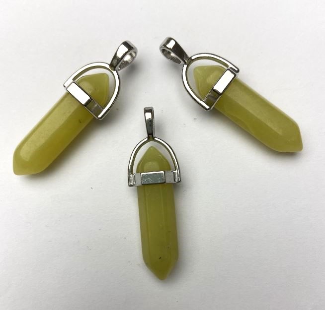 Кулон Жадеїт шестигранник кристал куля 8х31х41мм+