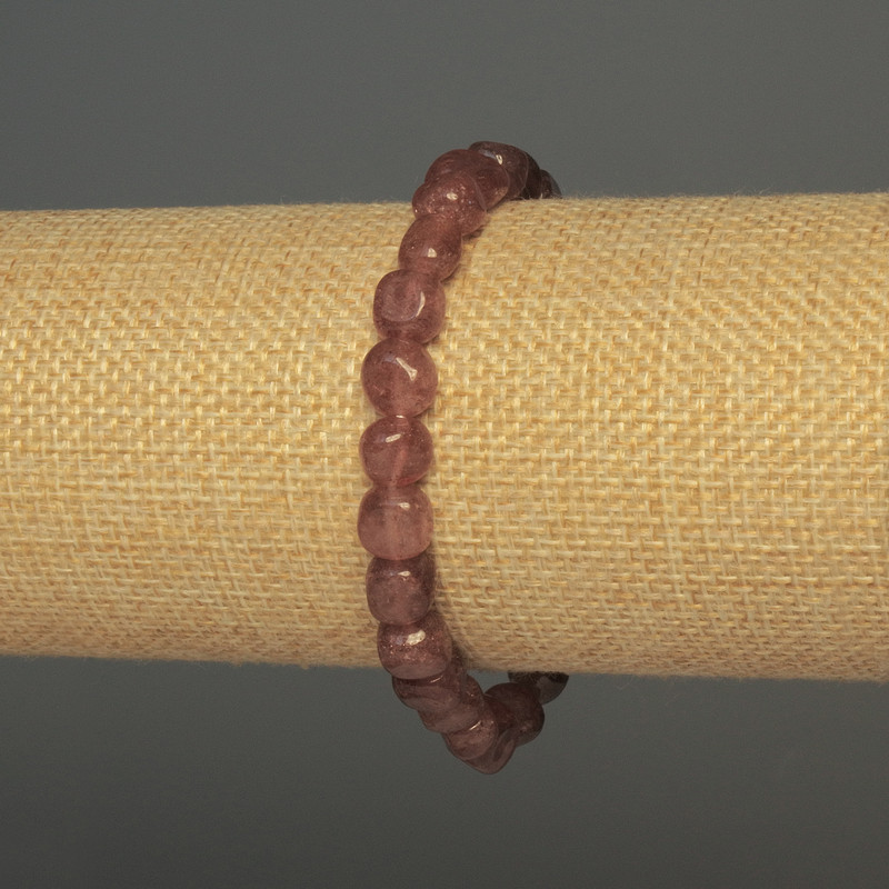 Strawberry Quartz Faceted Bracelet