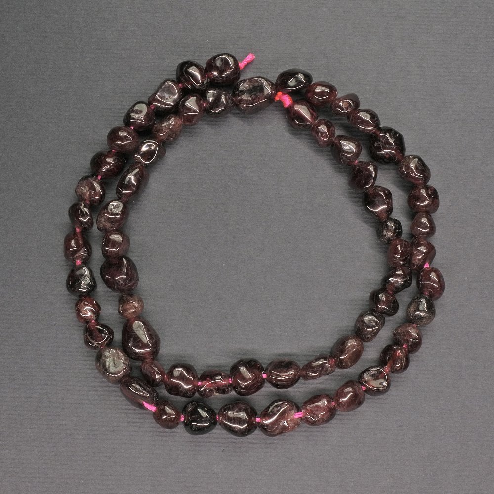 Garnet Faceted Beads, diameter 7 mm, length 40 cm