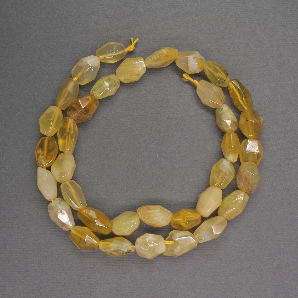 Yellow Agate Bicones Beads, 8×12mm, 39cm Length