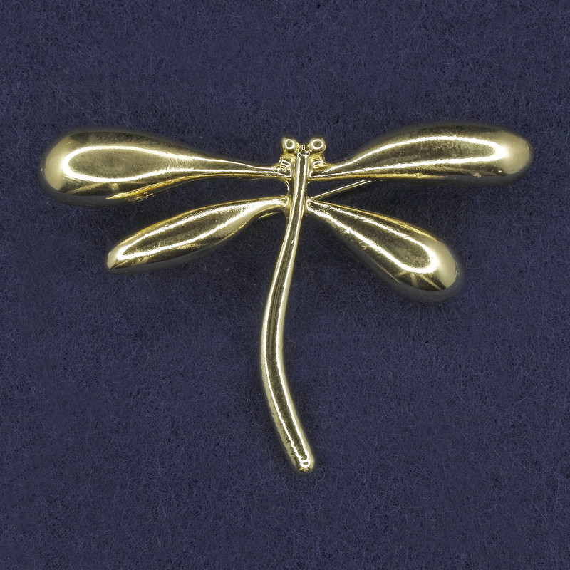 Butterfly Brooch in golden metal 40x56mm+
