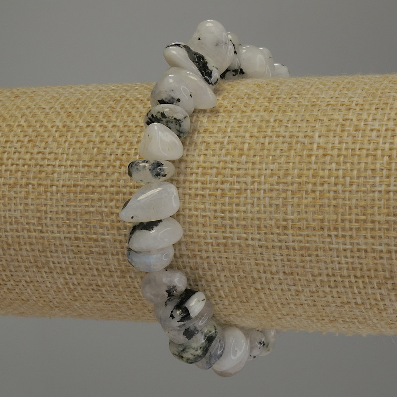 Adular Faceted Bracelet, 10x5-9 mm, 18 cm elastic length