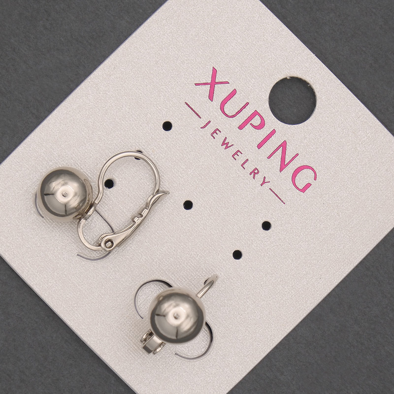 Xuping Earrings 8x15mm Rhodium
