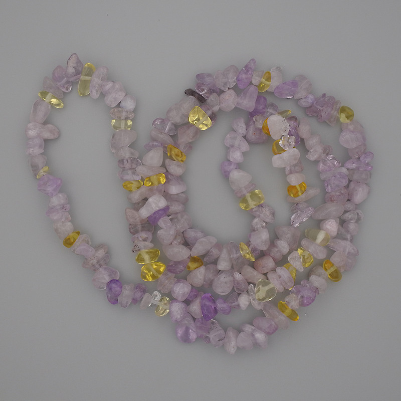 Amethyst chip beads, diameter 7-12×3-5 mm, length 80 cm ± on beading line