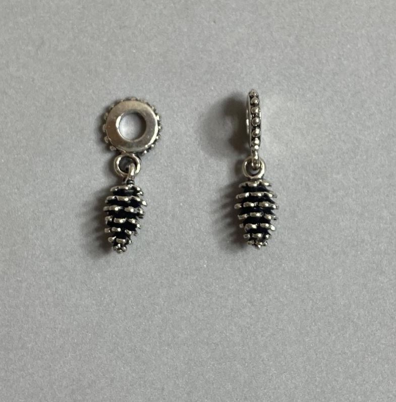 Bail hardware 'Pinecone', diameter 25×7 mm, hole diameter 5 mm, packaging 2 pcs+