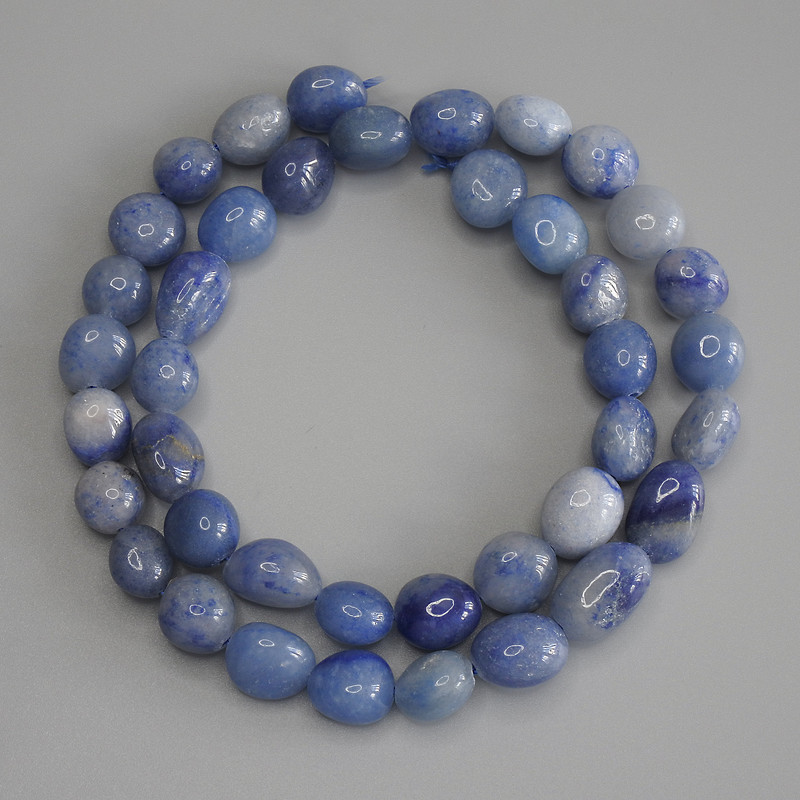 Aventurine Briolette Beads, 9–14×9 mm, length 40 cm