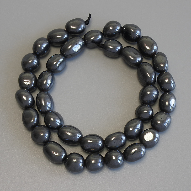 Hematite Faceted Beads, diameter 10–12×8.5–9.5 mm, length 39 cm