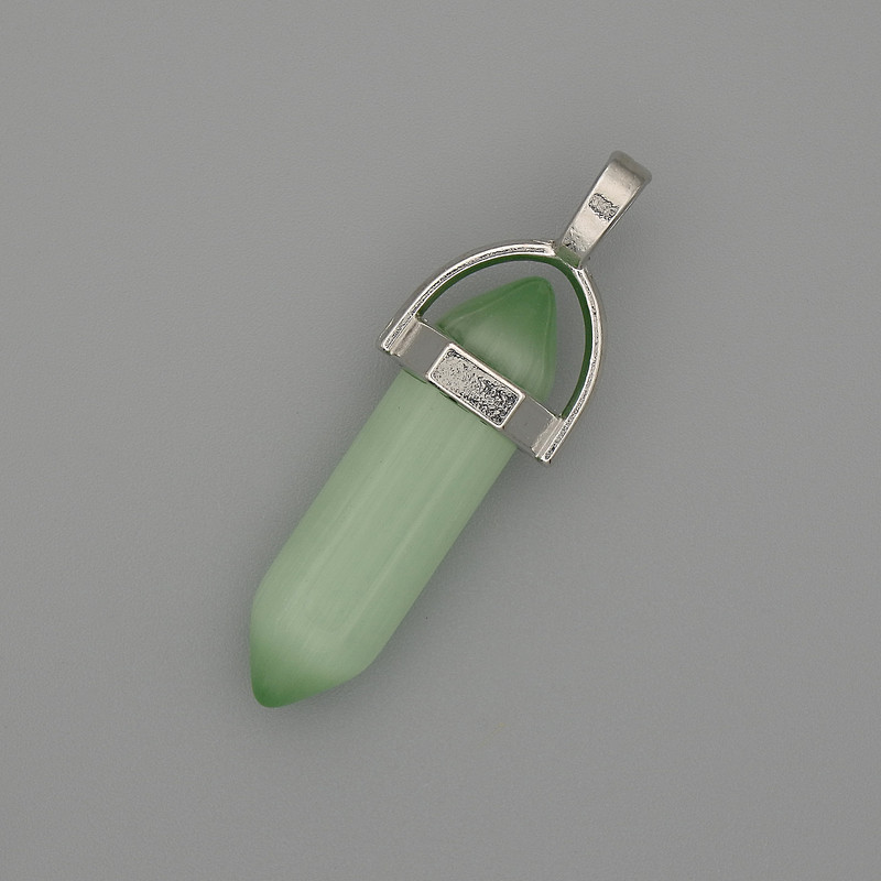 Cat's Eye Pendant Hexagonal Crystal Sphere 8x31x41 mm+