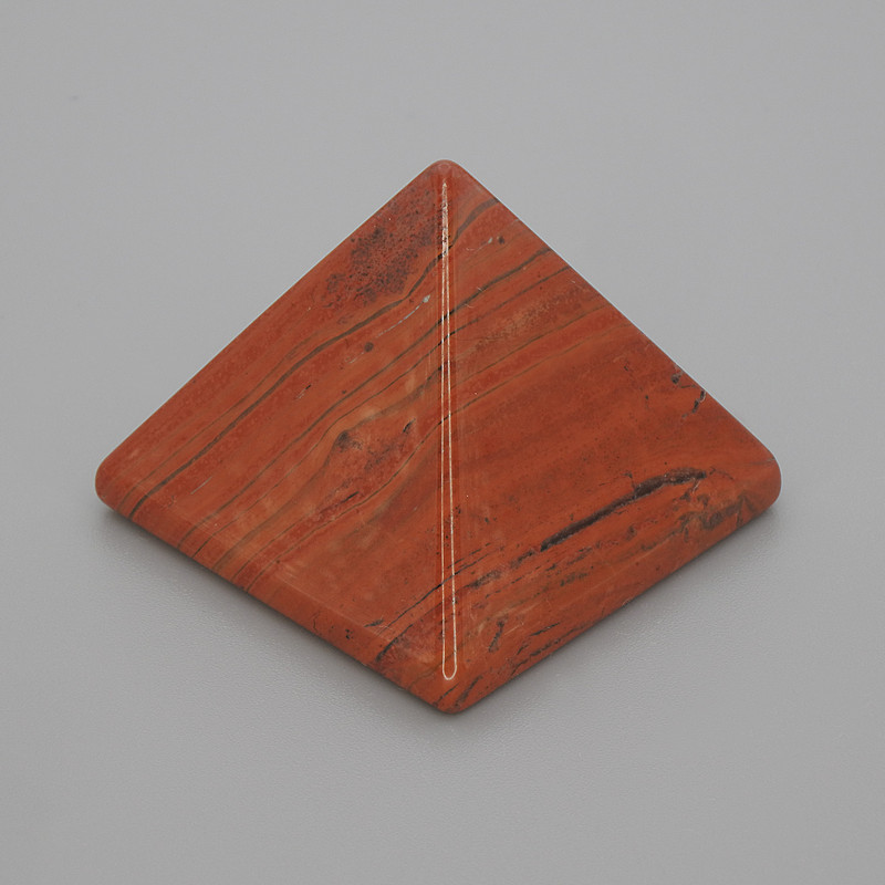 Red Jasper Pyramid, Natural Stone, 30x30 mm length, 25 mm width