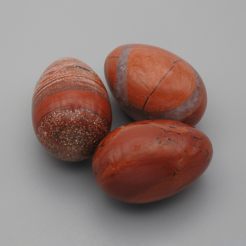 Red Jasper Natural Stone Egg, diameter 30x20±mm