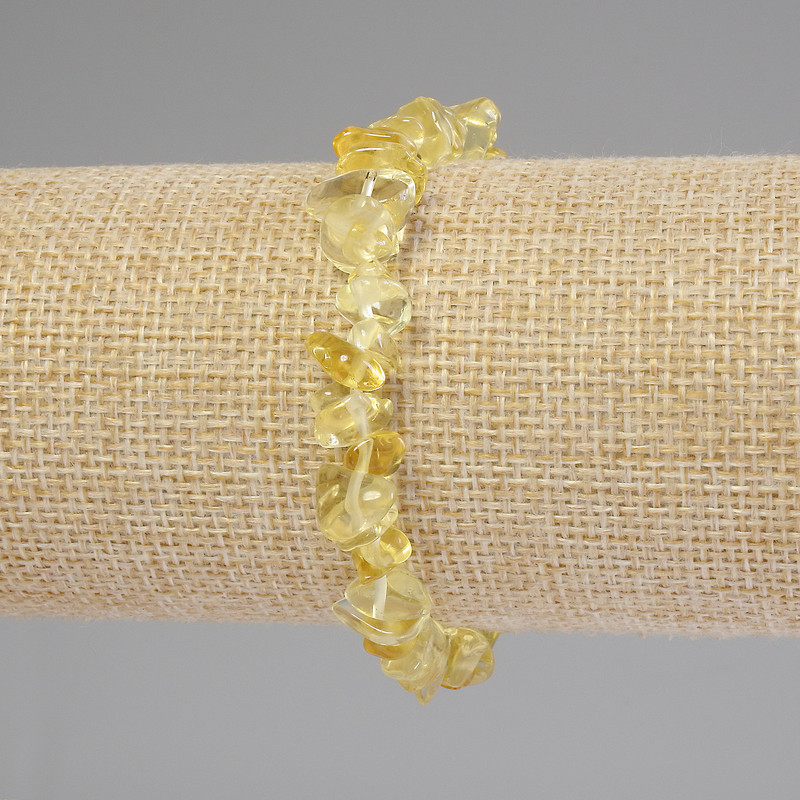 Citrine Chip Bracelet on Stretch Cord, 6-11×3-6 mm diameter, 18 cm length