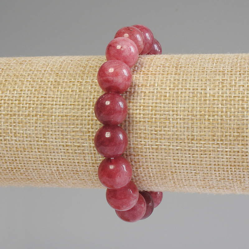 Tourmaline bracelet with smooth beads 12mm, length 18 cm, elastic