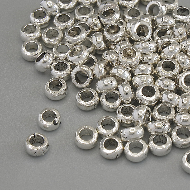 Silver bead-insert 5×3 mm for jewelry