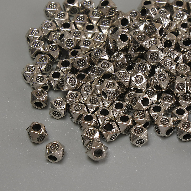 Bead insert findings, silver metal color, 3 mm diameter ±, hole diameter 1.8 mm ±, packaging 20 g (~139 pcs)