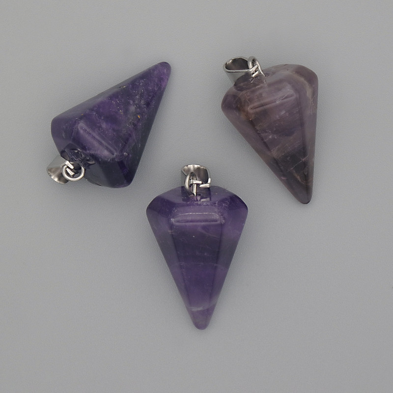 Pendant 'Pendulum' Amethyst 28x20x14mm+