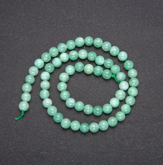 Burmese Jadeite Beads, Smooth 8 mm