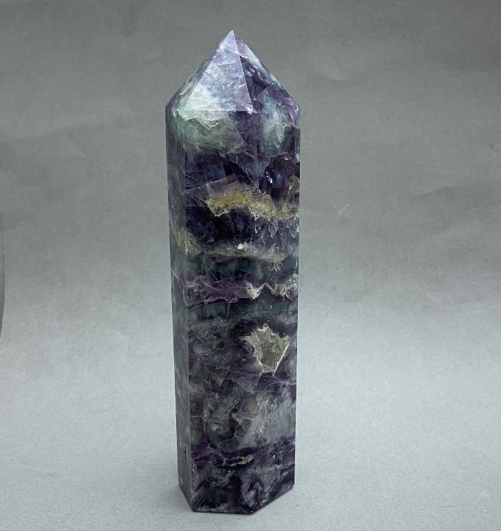Natural fluorite souvenir pencil 14x4 cm ± weight 365 g
