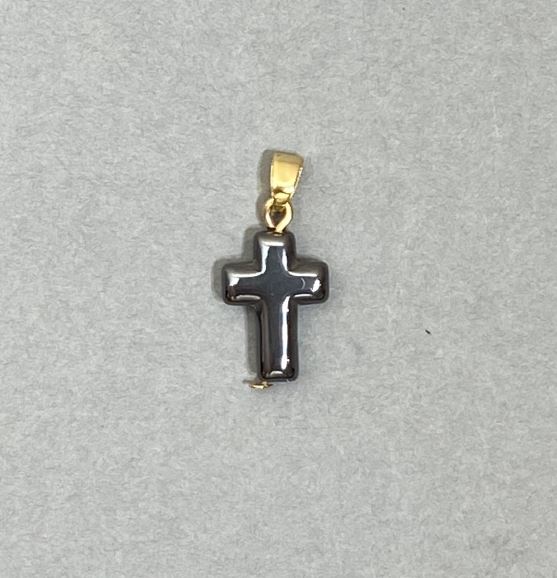 Hematite Cross Pendant 22×10mm+