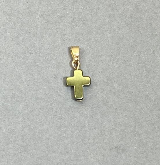 Pendant Hematite Cross 19x8.5mm+