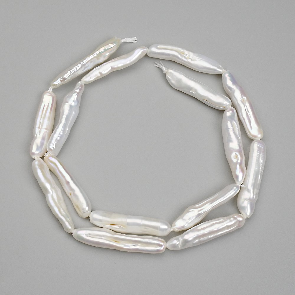 Baroque Pearl Beads with gasoline tint 24-25×5-5, 5mm +-, length 39 cm+