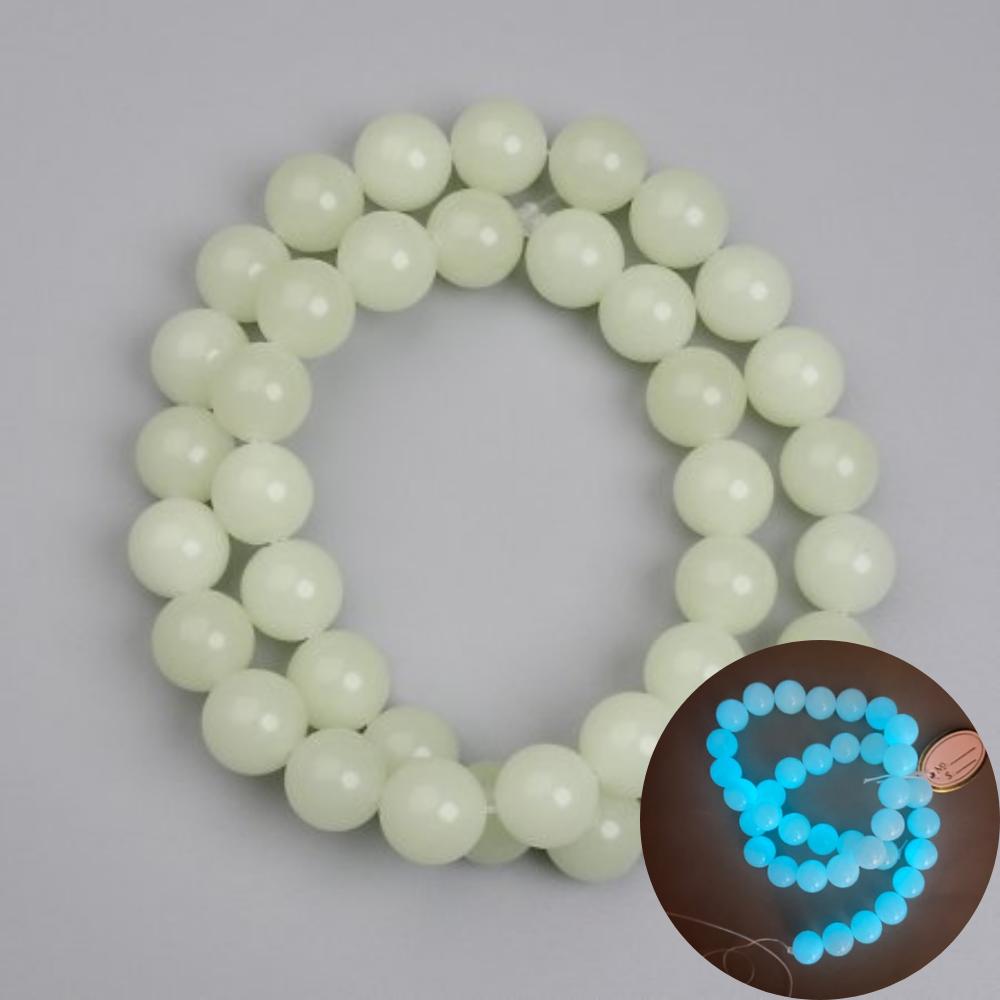 Onyx Beads Turquoise Glow Smooth 10mm Beads, 37 cm Length +/-