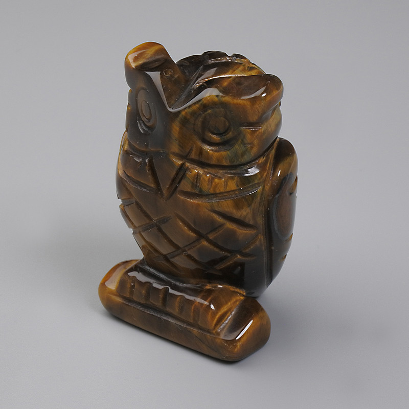 Souvenir Owl Statue with Tiger's Eye 52×33×25 mm+