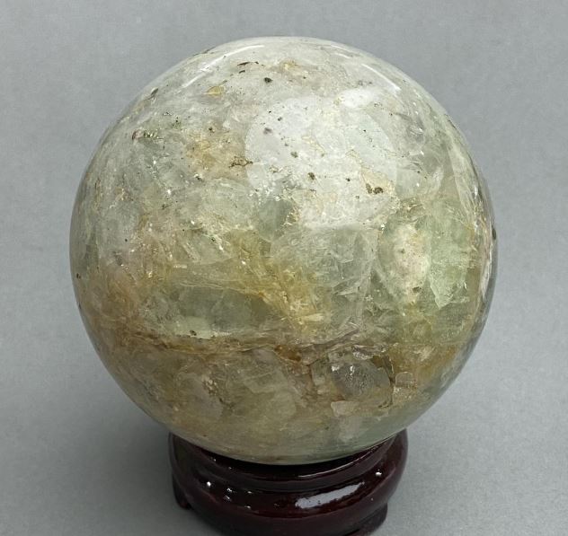 Fluorite Natural Stone Sphere, 86 mm diameter, approx. 1063 g