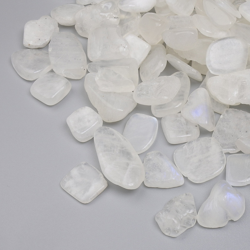 Natural Adularia Chip, Undrilled, 12-20x10-14 mm +/- (per 100 g +/-)