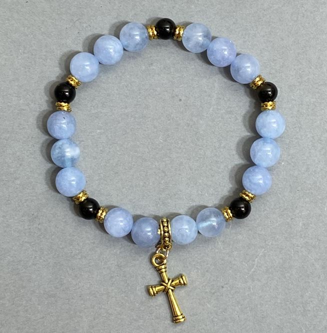 Bracelet with Aquamarine and Agate