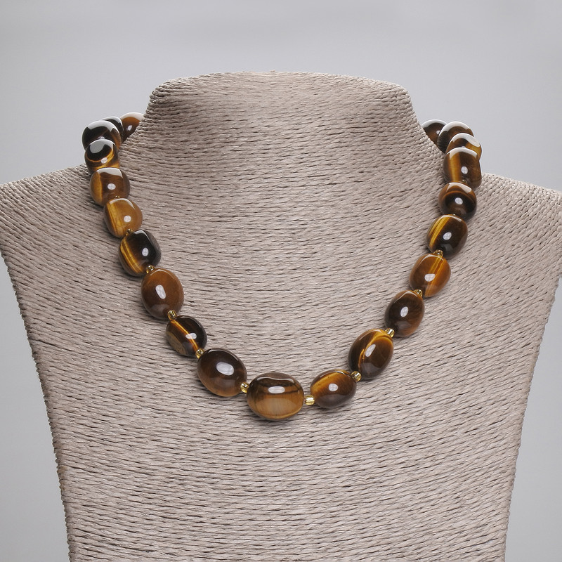 Faceted Tiger's Eye Necklace 45 cm