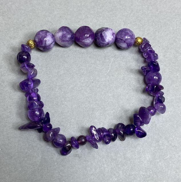 Sugilite and Amethyst Bracelet