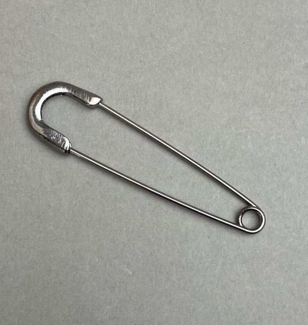 Brooch-pin 20×77 mm, dark steel color