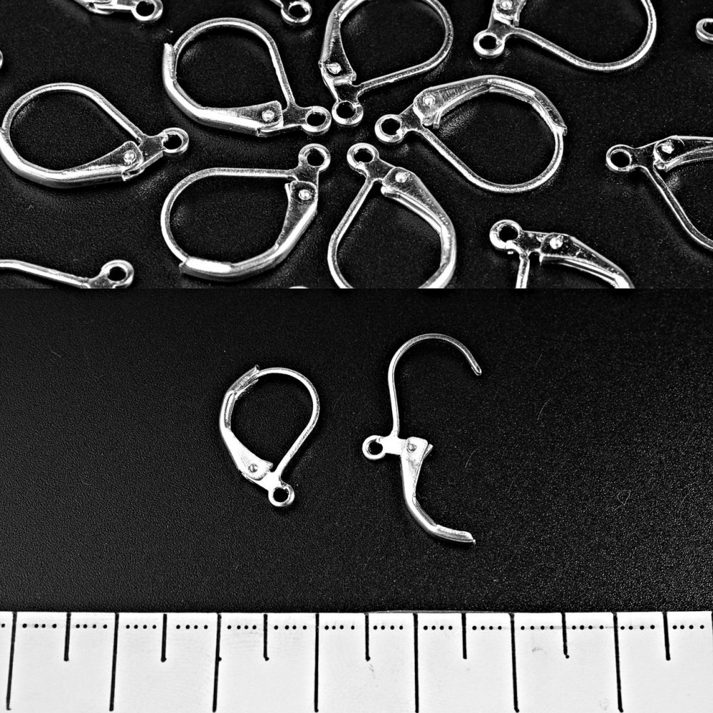 (14x10 mm) earring findings (ear wires) "French" clasp 250+- pairs