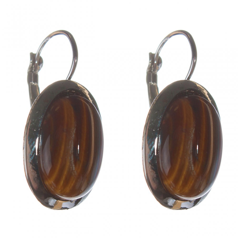 Clearance. (25 mm) Women's Tiger's Eye Stone Earrings