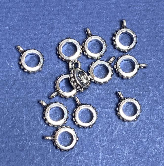 Bail holder, silver color, 11 mm, packaging 20 g ± 32 pcs
