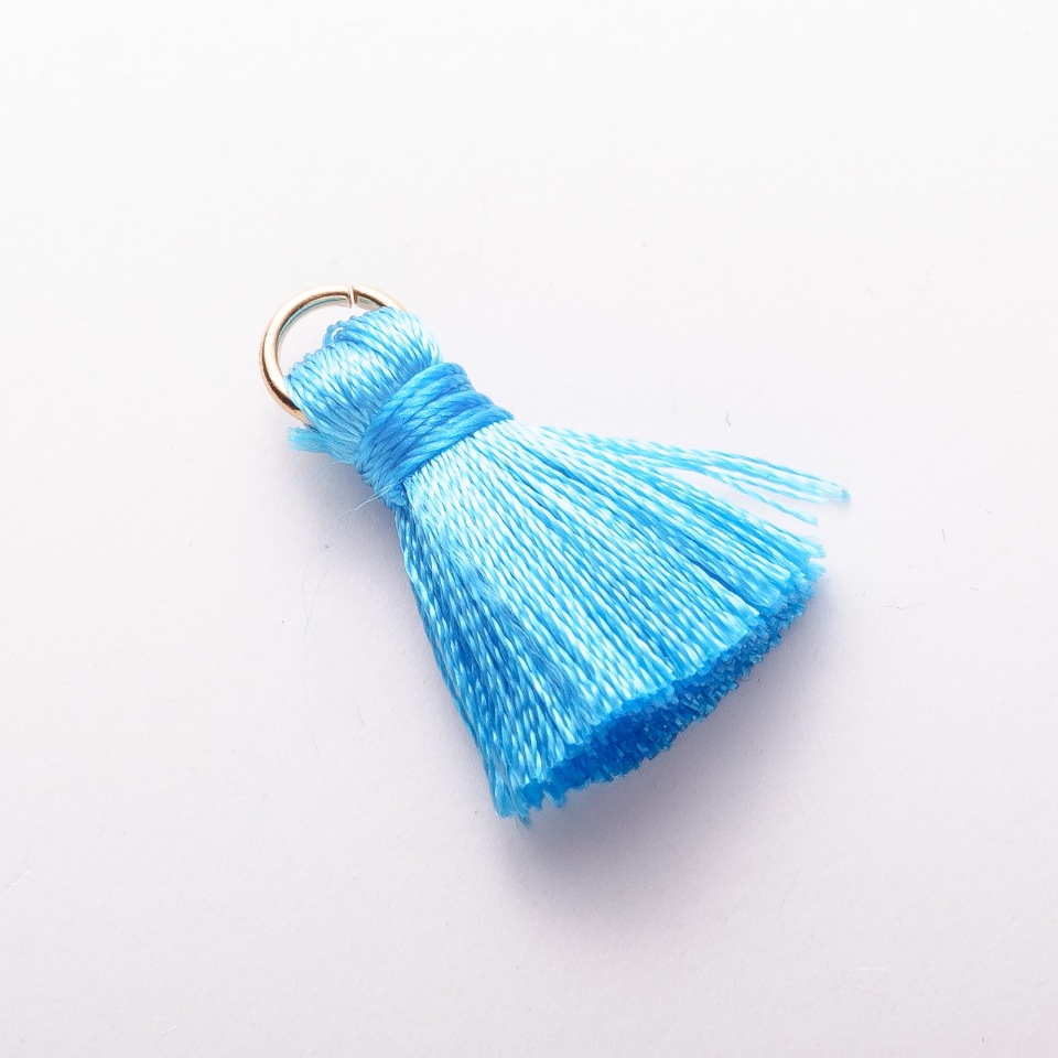 Craft Blank for Handicrafts: Mini Silk Brush with Ring 'silk' L cm, 5 mm diameter