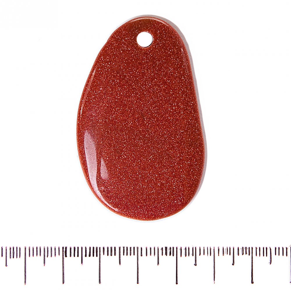 Pendant Aventurine (Synthetic) Golden Sand (Synthetic) (55/35 mm)