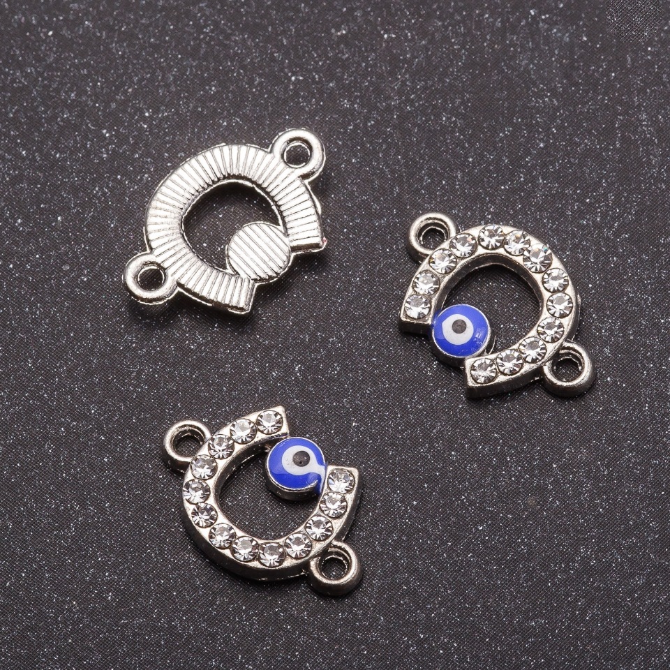 Horseshoe-shaped connector findings 17x11 mm pack of 3