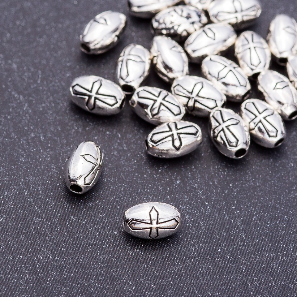 Cross-shaped bead insert, 5×8 mm hole, 5 mm packaging 20 g ± 24 pcs