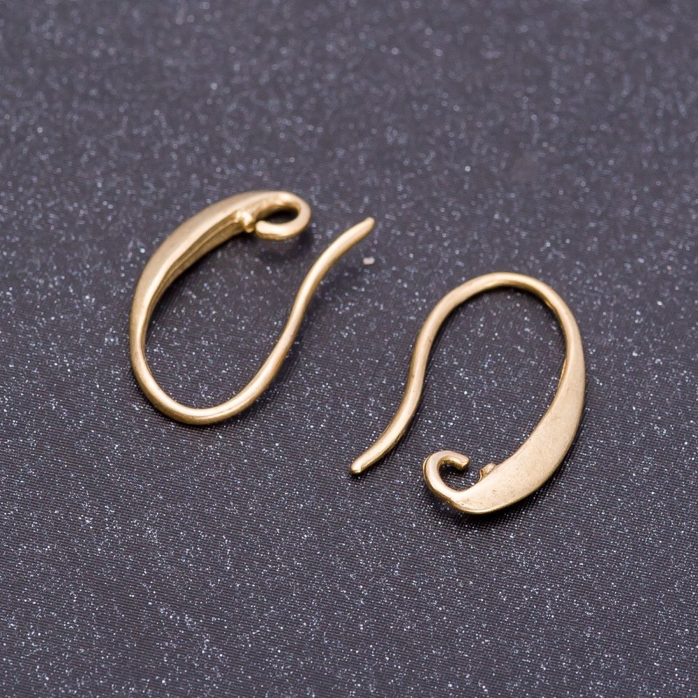 Ear hooks for earrings, length 15 mm, color 'Light Bronze'