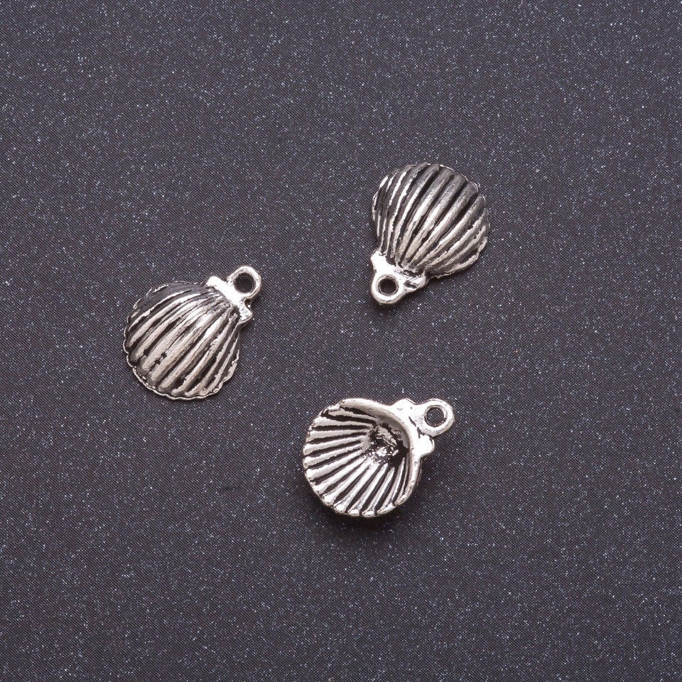 Shell Pendant Findings 13x16mm, Pack 20 g +/- 19-20 pcs
