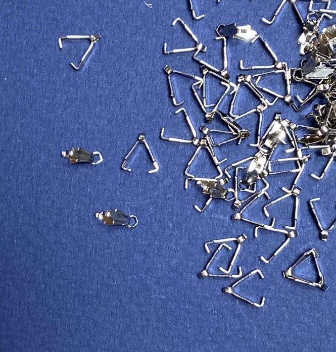 Pendant bail hardware 8x2 mm, packaging 20 g, ± 249 pcs