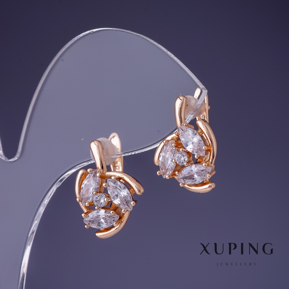 Xuping Earrings 17x14mm '18K Gold-Plated'