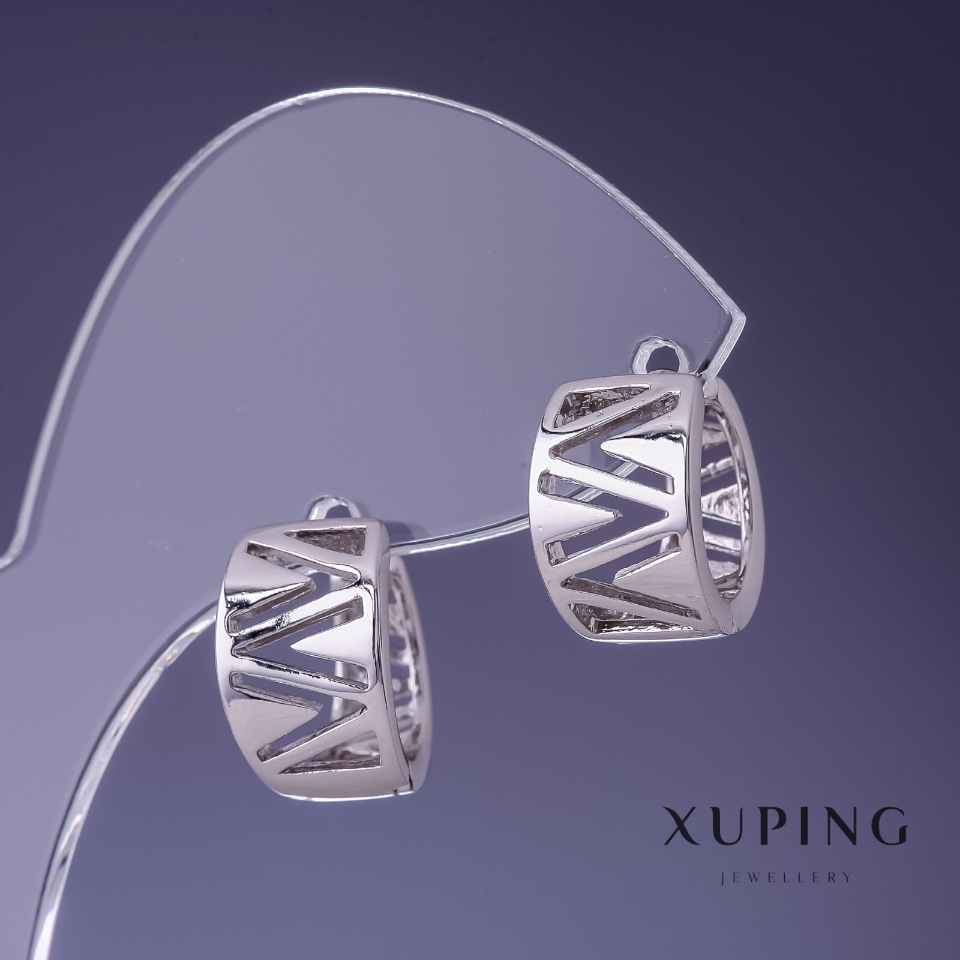 Xuping Rhodium Earrings 12x10mm
